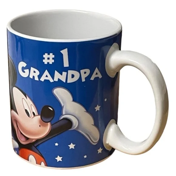 DISNEY #1 Grandpa coffee mug Classic Characters Mickie Minnie Goofy Pluto Donald - Picture 7 of 14